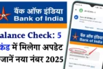 Bank of India Balance Check 2025