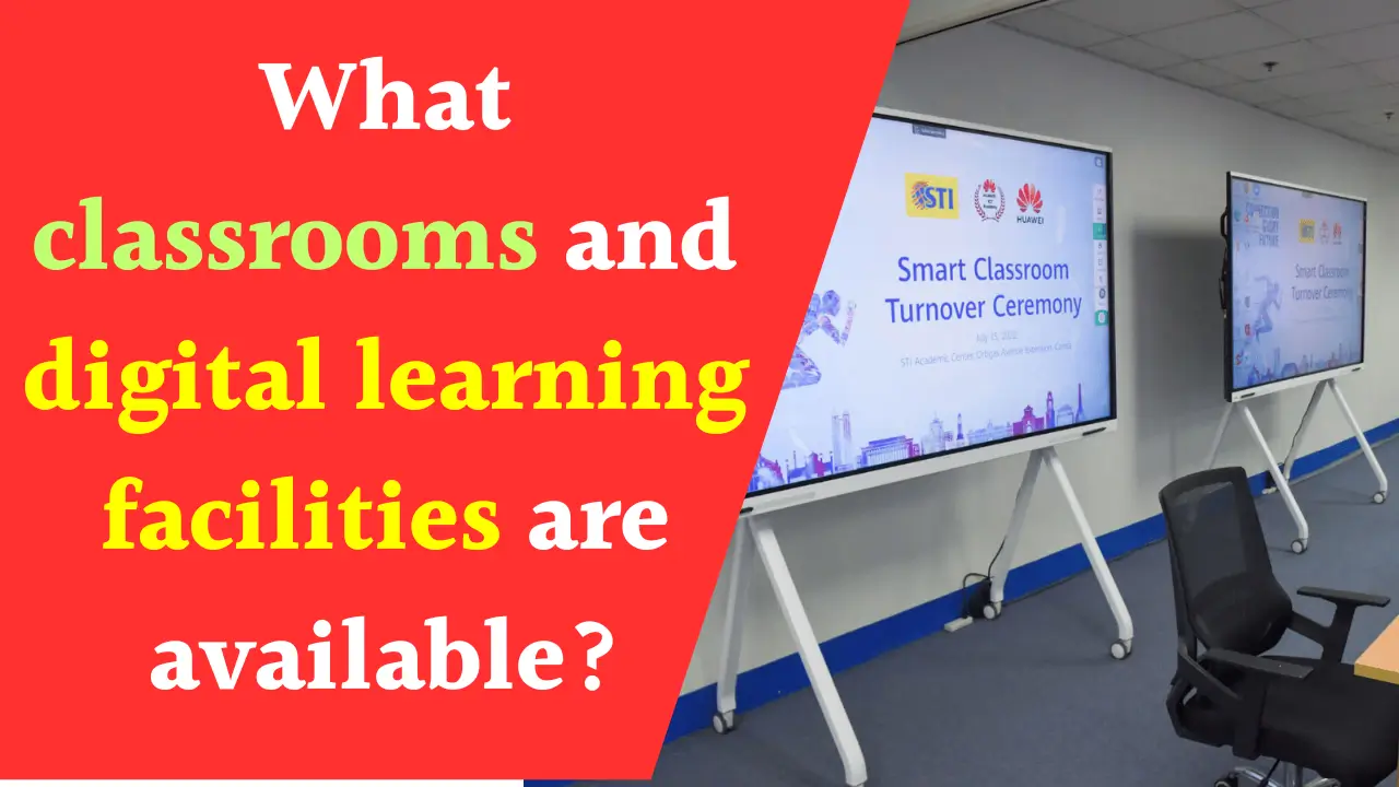 What classrooms and digital learning facilities are available